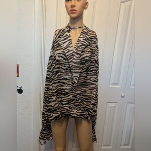 REDEMPTION women's blouse animal print made Italy size 46.